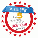 Top 5 personal injury law firm seal 2011 and 2012