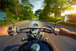 motorcycle on the road image
