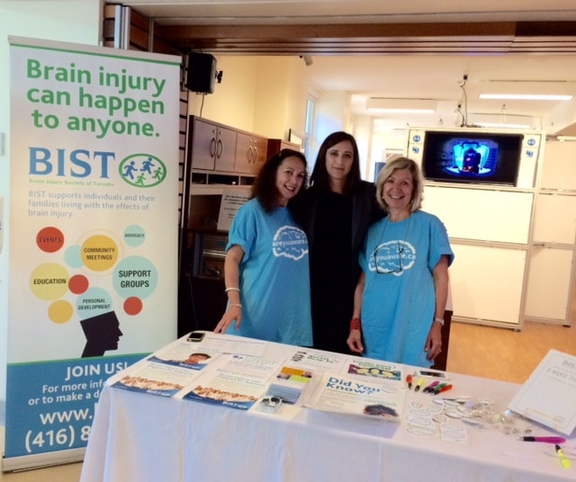 Personal Injury Lawyer Kate Cahill at Toronto Rehab promoting brain injury awareness month